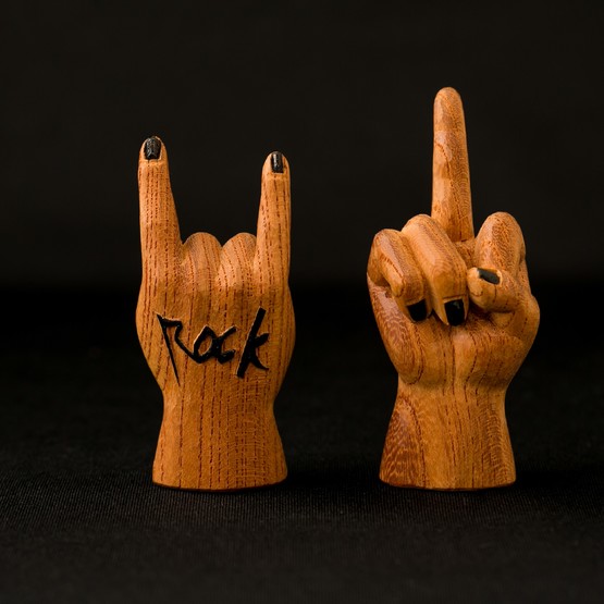 HAND SIGN-木彫-